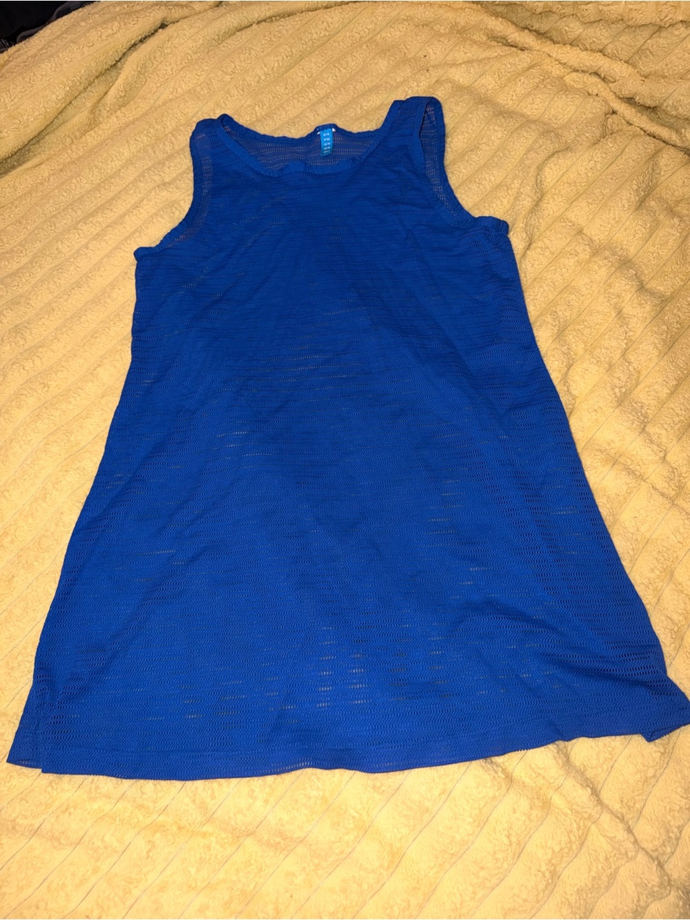 Sessa Royal Blue Swim Cover Up Mesh Sundress mini Dress Size Med / Large
